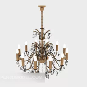 Common European Crystal Chandelier 3d model
