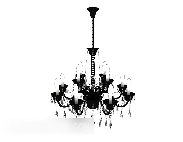 Common European Style Chandelier 3d model Common European Style Chandelier 3d model