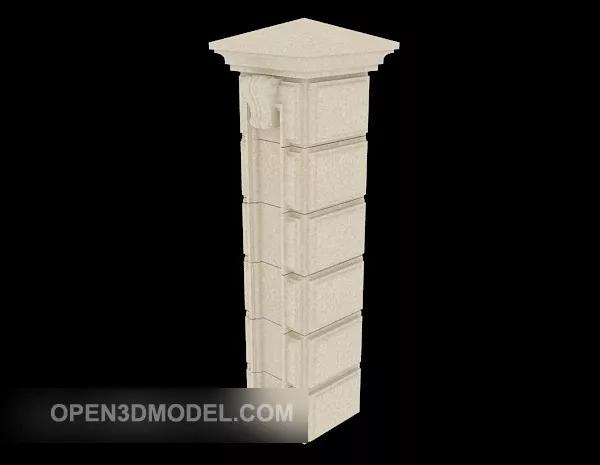 Iron Railing Antique Pattern 3d model