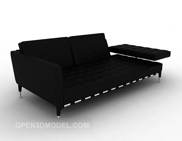 Common Black Home Multi Seaters Sofa 3d model Common Black Home Multi Seaters Sofa 3d model