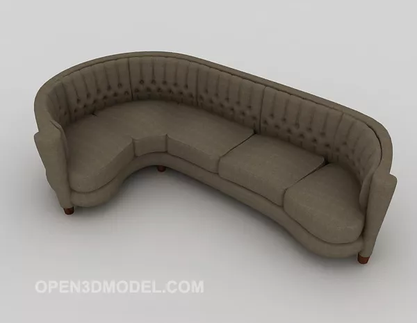 Common Grey Home Sofa 3d model Common Grey Home Sofa 3d model