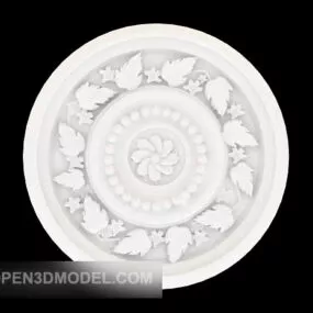 Common Gypsum Circle Lamp 3d model