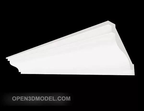 Common Home White Plaster Line 3d model Common Home White Plaster Line 3d model