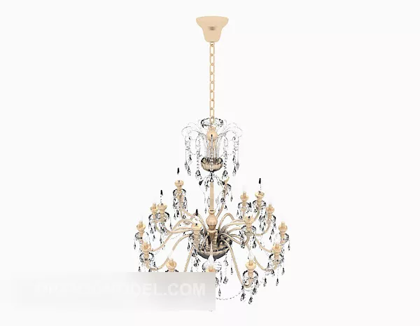 Common Minimalist Crystal Chandelier Design 3d model Common Minimalist Crystal Chandelier Design 3d model