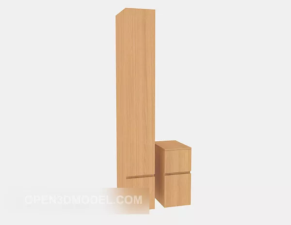 Modern Locker With Carved Sphere Shape 3d model