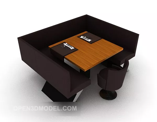 Common Restaurant Table And Chair Combination 3d model Common Restaurant Table And Chair Combination 3d model