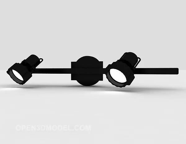 Black Common Stage Spotlight 3d model Black Common Stage Spotlight 3d model