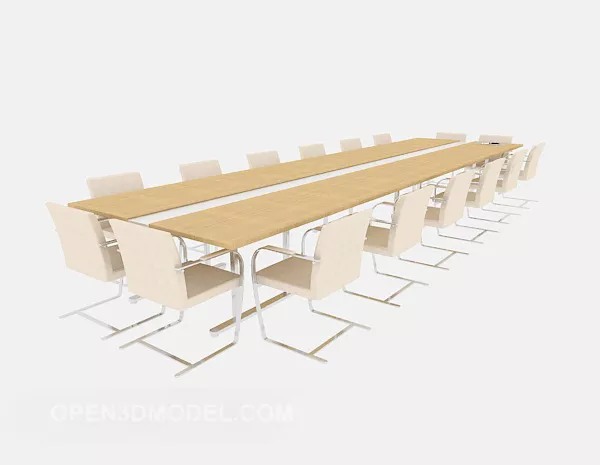Company Large Conference Table 3d model Company Large Conference Table 3d model