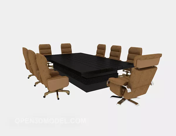 Company Office Meeting Table Chair Set 3d model Company Office Meeting Table Chair Set 3d model