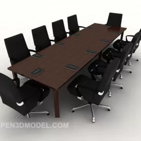 Company Simple Conference Table Chair 3d model