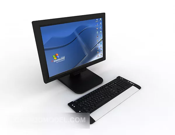Computer Monitor Keyboard 3d model Computer Monitor Keyboard 3d model