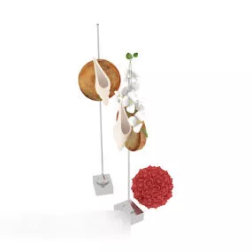Table Conch Vase Decoration 3d model