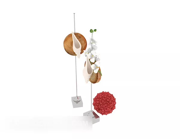 Table Conch Vase Decoration 3d model Table Conch Vase Decoration 3d model