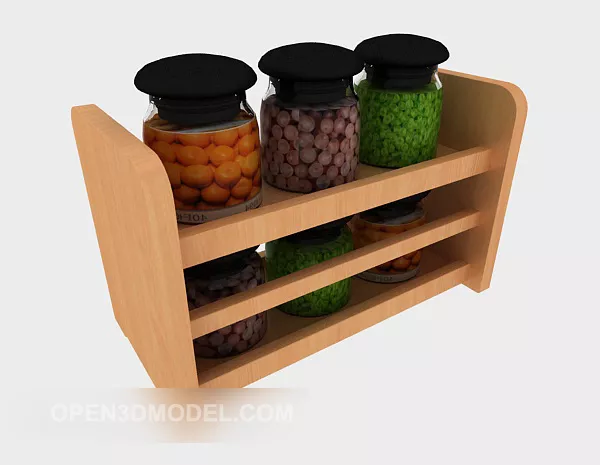 Rack With Three Drawers Bottom 3d model