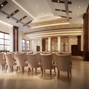 Conference Hall Full Set Furniture Interior 3d model
