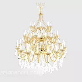Conference Hall Crystal Chandelier 3d model