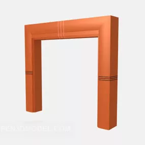 Conference Hall Doorpost Wooden 3d model