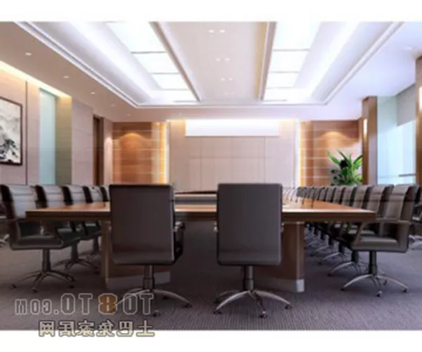 Conference White Space With Table Chair 3d model Conference White Space With Table Chair 3d model