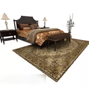 Contempt For Home Double Bed 3d model