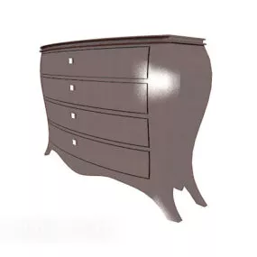 County Road Brown Solid Wood Cabinet 3d model