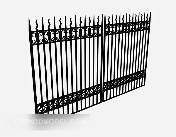 Courtyard Iron Gate 3d model Courtyard Iron Gate 3d model