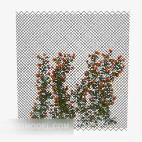 Courtyard Plant Flower Furniture 3d model