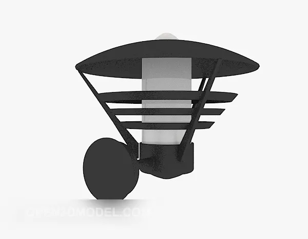 Courtyard Street Light Iron 3d model Courtyard Street Light Iron 3d model