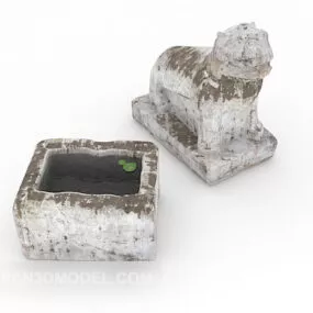 Courtyard Stone Decoration 3d model