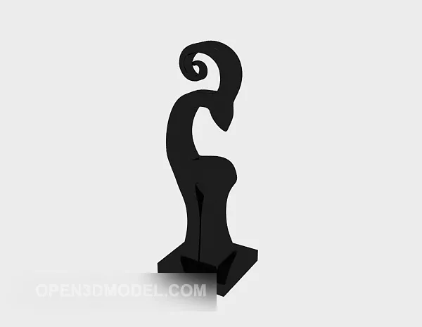 Figurine Of Baby Elephant 3d model