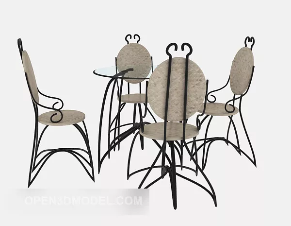 Creative Luxury Table Chair 3d model Creative Luxury Table Chair 3d model