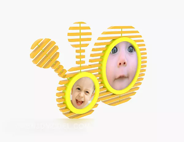 Set Of Photos Frame 3d model