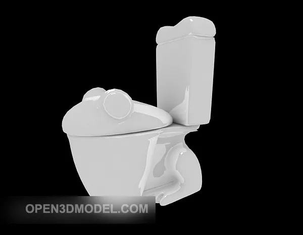 Toilet Wash Basin And Counter 3d model