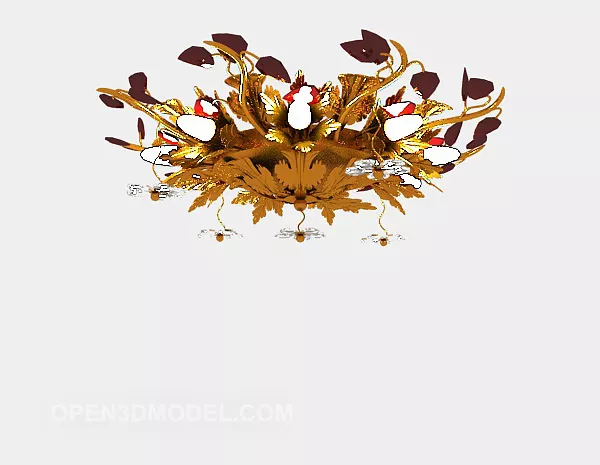 Creative Luxury Chandelier European 3d model Creative Luxury Chandelier European 3d model