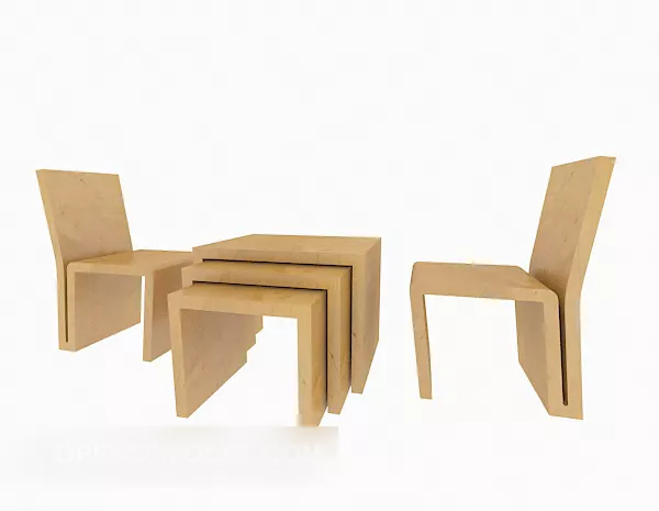 Creative Minimalist Table Chair 3d model Creative Minimalist Table Chair 3d model