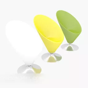 Creative Multi-color Lounge Chair 3d model