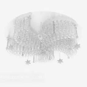 Crystal Bead Chandelier Luxury 3d model