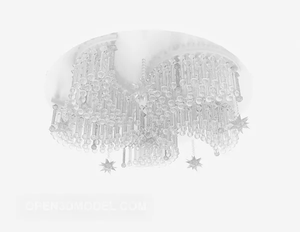 Crystal Bead Chandelier Luxury 3d model Crystal Bead Chandelier Luxury 3d model