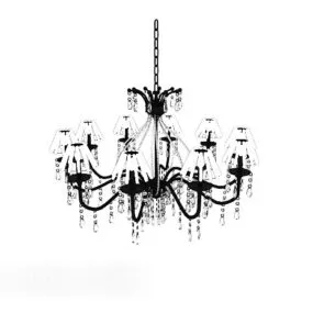 Vintage Crystal Home Chandelier 3d model