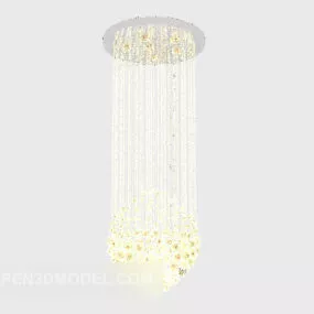 Crystal Long Chandelier 3d model
