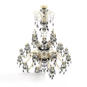 Crystal Multi-layered Chandelier 3d model