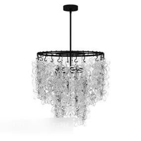 Crystal Pattern Chandelier 3d model