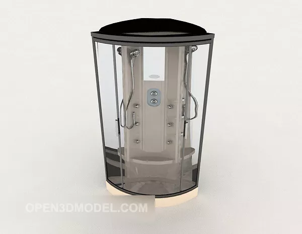 Square Glass Shower Room 3d model