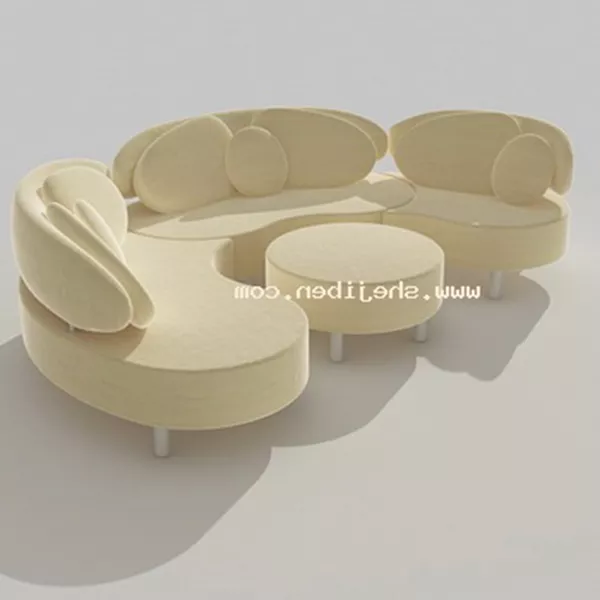 Curved Multiplayer Lounge Sofa 3d model Curved Multiplayer Lounge Sofa 3d model