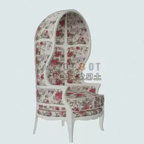 Cute Wing Back Sofa 3d model