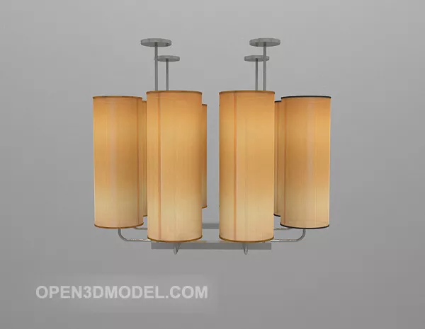 Cylindrical Shaped Chandelier Lighting 3d model Cylindrical Shaped Chandelier Lighting 3d model