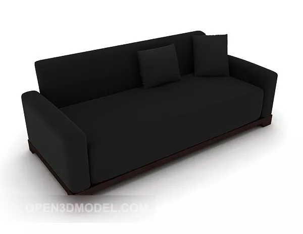 Dark Chinese Sofa 3d model Dark Chinese Sofa 3d model