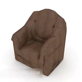 Dark Brown Single Sofa 3d model