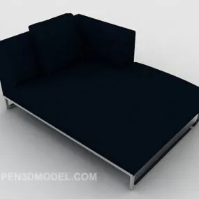 Dark Casual Single Sofa 3d model