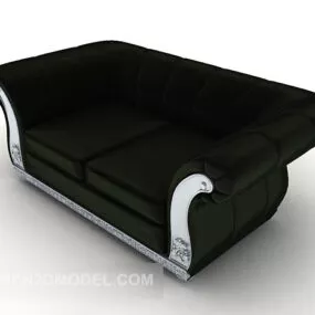 Dark Green Double Sofa 3d model