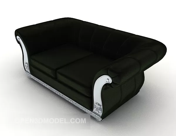 Dark Green Double Sofa 3d model Dark Green Double Sofa 3d model